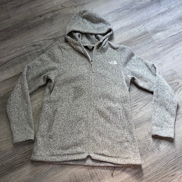 The North Face Full Zip Hoodie Jacket Women's Size Medium Gray Crescent - Picture 1 of 4